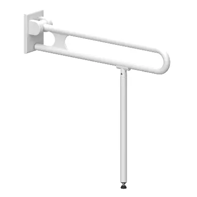 Stützklappgriff mit Bodenstütze 750 mm Nylon Care vario 850 mm Weiß Produktbild für Stützklappgriff mit Bodenstütze 750 mm Nylon Care vario 850 mm Weiß