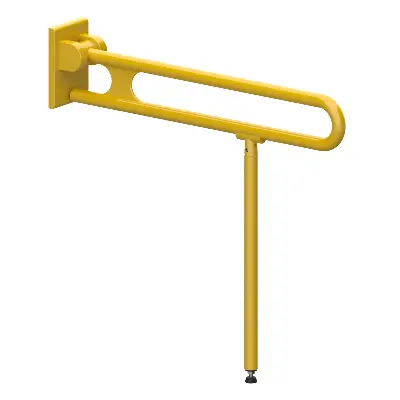Stützklappgriff mit Bodenstütze 750 mm Nylon Care vario 850 mm Gelb Produktbild für Stützklappgriff mit Bodenstütze 750 mm Nylon Care vario 850 mm Gelb
