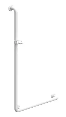 Nylon Care 300 Winkelgriff 90° mit Brausehalter Weiß 500 x 750 mm Produktbild für Nylon Care 300 Winkelgriff 90° mit Brausehalter Weiß