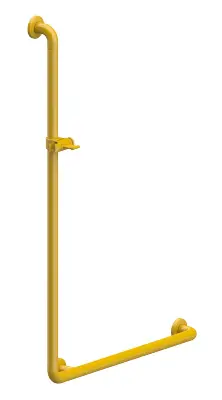 Nylon Care 300 Winkelgriff 90° mit Brausehalter Gelb 500 x 750 mm Produktbild für Nylon Care 300 Winkelgriff 90° mit Brausehalter Gelb