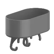 Optional mitbestellbare Care Duschablage, mit Klemmhalterung, 210 x 111 x 145 mm, Dunkelgrau Zusätzliches Produktbild für Inox Care Duschhandlauf mit verschiebbarer Brausehalterstange u. Brausehalter, Satiniert