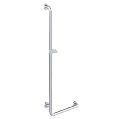 Produktdetails: Haltegriff mit Brausehalter Inox Care Hochglanzpoliert Produktbild Haltegriff mit Brausehalter Inox Care Hochglanzpoliert