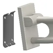 Stützklappgriff mit Bodenstütze 750 mm Nylon Care vario 850 mm Verkehrsgrau Zusätzliches Produktbild für Stützklappgriff mit Bodenstütze 750 mm Nylon Care vario 850 mm Verkehrsgrau
