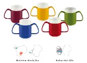 Zusätzliches Produktbild für ORNAMIN 2-Henkel-Becher mit Trink-Trick Modell 815