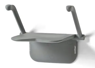Duschklappsitz ETAC Relax grau mit Armlehnen Produktbild für Duschklappsitz ETAC Relax grau mit Armlehnen
