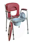 Zusätzliches Produktbild für Toilettenstuhl höhenverstellbar, bordeaux