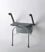 Zusätzliches Produktbild für Duschklappsitz ETAC Relax weiß mit Armlehnen u. Stützbeinen