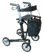 Carbon Rollator Athlon SL black mit Softrad, Rückengurt, Einkaufstasche, Stockhalter Zusätzliches Produktbild für Carbon Rollator Athlon SL Komfort 55 Black