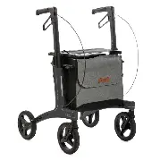 Zusätzliches Produktbild für Carbon Rollator Rollz Air mit Rückengurt und Stockhalter