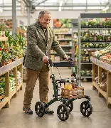 Zusätzliches Produktbild für Rehasense Outdoor Rollator Driver Dunkelgrün L