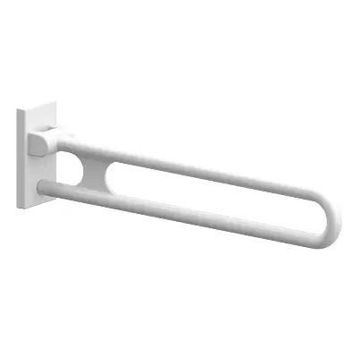 Stützklappgriff Nylon Care vario 850 mm dunkelgrau Produktbild für Nylon Care Stützklappgriff vario 725 mm, mit Grundplatte, Weiß