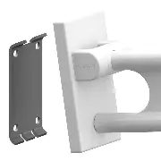 Stützklappgriff mit Bodenstütze 750 mm Nylon Care vario 850 mm Weiß Zusätzliches Produktbild für Stützklappgriff mit Bodenstütze 750 mm Nylon Care vario 850 mm Weiß