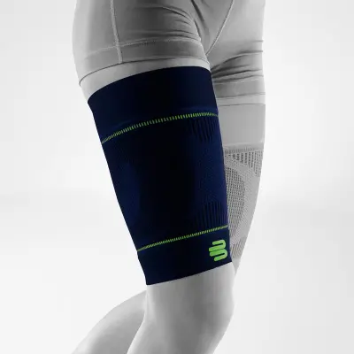 Bauerfeind Sports Compression Sleeves Upper Leg Navy Produktbild für Bauerfeind Sports Compression Sleeves Upper Leg Navy