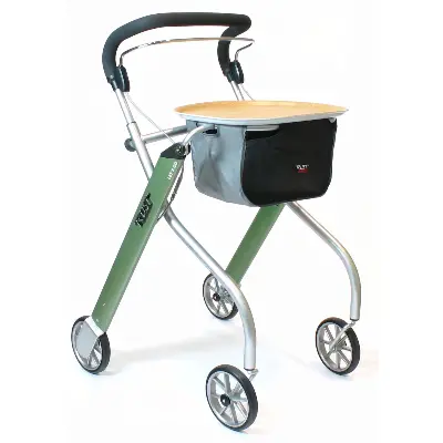 Indoor-Rollator Lets Go, Grün-Silber Produktbild für Indoor-Rollator Lets Go, Grün-Silber