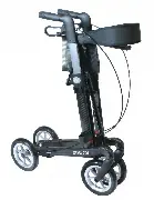 Carbon Rollator Athlon SL rot mit Softrad, Rückengurt, Stockhalter Zusätzliches Produktbild für Carbon Rollator SL Komfort Sitzhöhe 55 cm