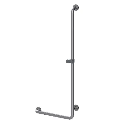 Produktbild für Haltegriff mit Brausehalter Inox Care Satiniert