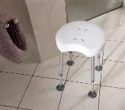 Zusätzliches Produktbild für Russka Duschhocker mit Hygieneausschnitt, höhenverstellbar