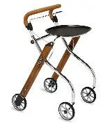 Indoor-Rollator Lets Go, Teak-Chrom Zusätzliches Produktbild für Indoor-Rollator Lets Go, Teak-Chrom