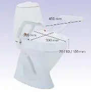 Zusätzliches Produktbild für Aquatec 90000 Toilettensitzerhöhung mit Armlehnen