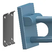 Zusätzliches Produktbild für Stützklappgriff mit Bodenstütze 750 mm Nylon Care vario 850 mm Pastellblau