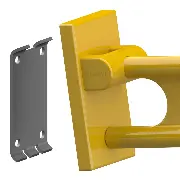 Stützklappgriff mit Bodenstütze 750 mm Nylon Care vario 850 mm Gelb Zusätzliches Produktbild für Stützklappgriff mit Bodenstütze 750 mm Nylon Care vario 850 mm Gelb