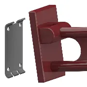 Zusätzliches Produktbild für Stützklappgriff mit Bodenstütze 750 mm Nylon Care vario 850 mm Dunkelrot