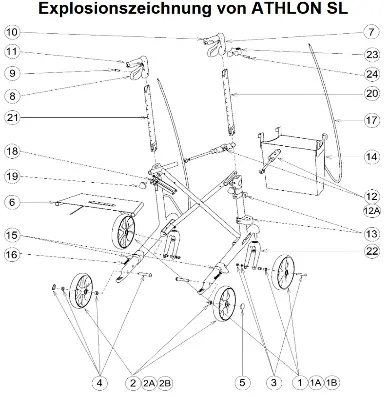 Produktdetails: Ersatzteile Rehasense Rollator Athlon/ Server/Nowego SL/HD Produktbild Ersatzteile Rehasense Rollator Athlon/ Server/Nowego SL/HD