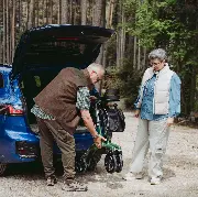 Zusätzliches Produktbild für Saljol Allround Rollator AR54 Forest Green mit Vollausstattung
