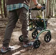 Zusätzliches Produktbild für Saljol Allround Rollator AR54 Forest Green mit Vollausstattung