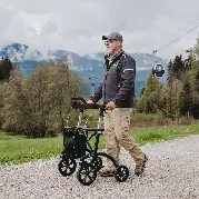 Zusätzliches Produktbild für Saljol Allround Rollator AR62 Magic Black mit Vollausstattung