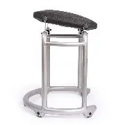 Saljol Duschhocker DH50 mit Verwendung optional bestellbarer Adapter für den Umbau zum Keilsitz Zusätzliches Produktbild für Saljol Duschhocker Diamond Silver DH50 - Dreht sich auf der Stelle