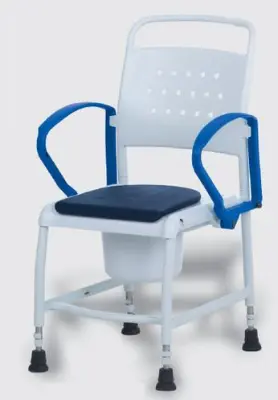 Toilettenstuhl Kiel grau blau Produktbild für Toilettenstuhl Kiel grau/blau, höhenverstellbar