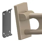 Stützklappgriff mit Bodenstütze 750 mm Nylon Care vario 850 mm Taupe Zusätzliches Produktbild für Stützklappgriff mit Bodenstütze 750 mm Nylon Care vario 850 mm Taupe