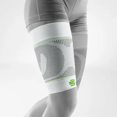 Bauerfeind Sports Compression Sleeves Upper Leg Weiss Produktbild für Bauerfeind Sports Compression Sleeves Upper Leg White