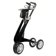 Acre_black_gefaltet.jpg Zusätzliches Produktbild für Carbon Rollator Acre Ultralight Komfort