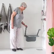 Duschklappsitz ETAC Relax grau mit Armlehnen Zusätzliches Produktbild für Duschklappsitz ETAC Relax grau mit Armlehnen
