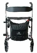 Carbon Rollator Athlon SL black mit Softrad, Rückengurt, Einkaufstasche, Stockhalter Zusätzliches Produktbild für Carbon Rollator SL Komfort Sitzhöhe 55 cm