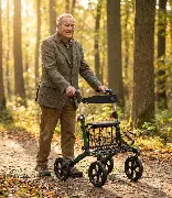 Zusätzliches Produktbild für Rehasense Outdoor Rollator Driver Dunkelgrün L
