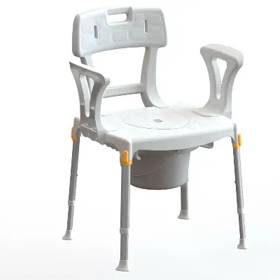 Dusch-Toilettenstuhl Laguna mit Armlehnen und Rückenlehne Produktbild für Dusch-Toilettenstuhl Laguna