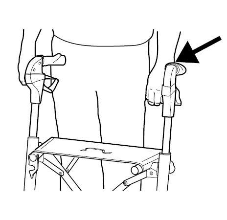 richtige Griffhöhe beim Rollator
