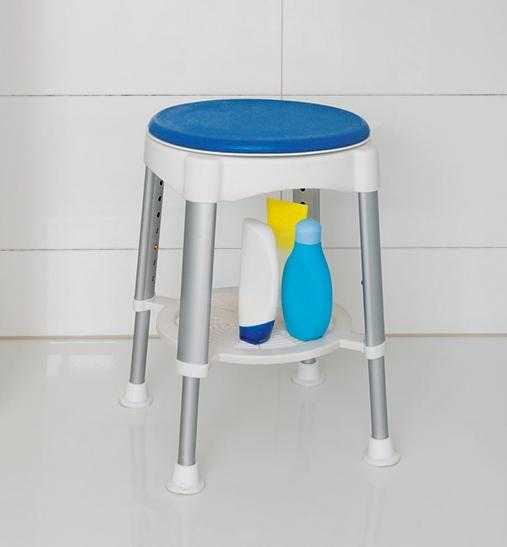 duschhocker mit soft drehsitz und ablage